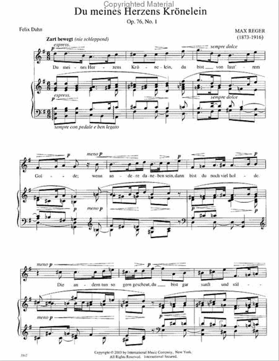 15 Songs From Schlichte Weisen (Simple Songs) Opus 76 (Medium High) High Voice scores gallery preview page 2