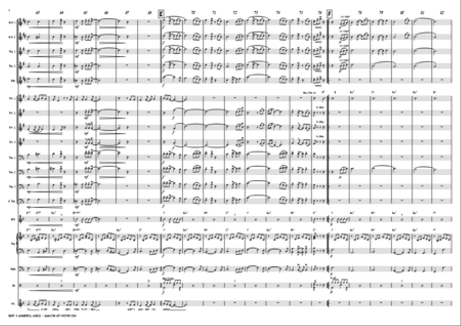 What A Wonderful World Jazz Ensemble scores gallery preview page 4