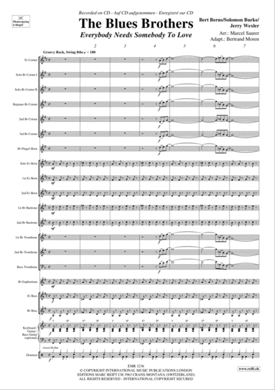 The Blues Brothers The Blues Brothers Brass Band scores gallery preview page 4