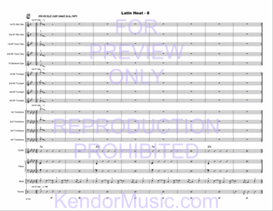 Latin Heat Latin Heat Jazz Ensemble scores gallery preview page 9