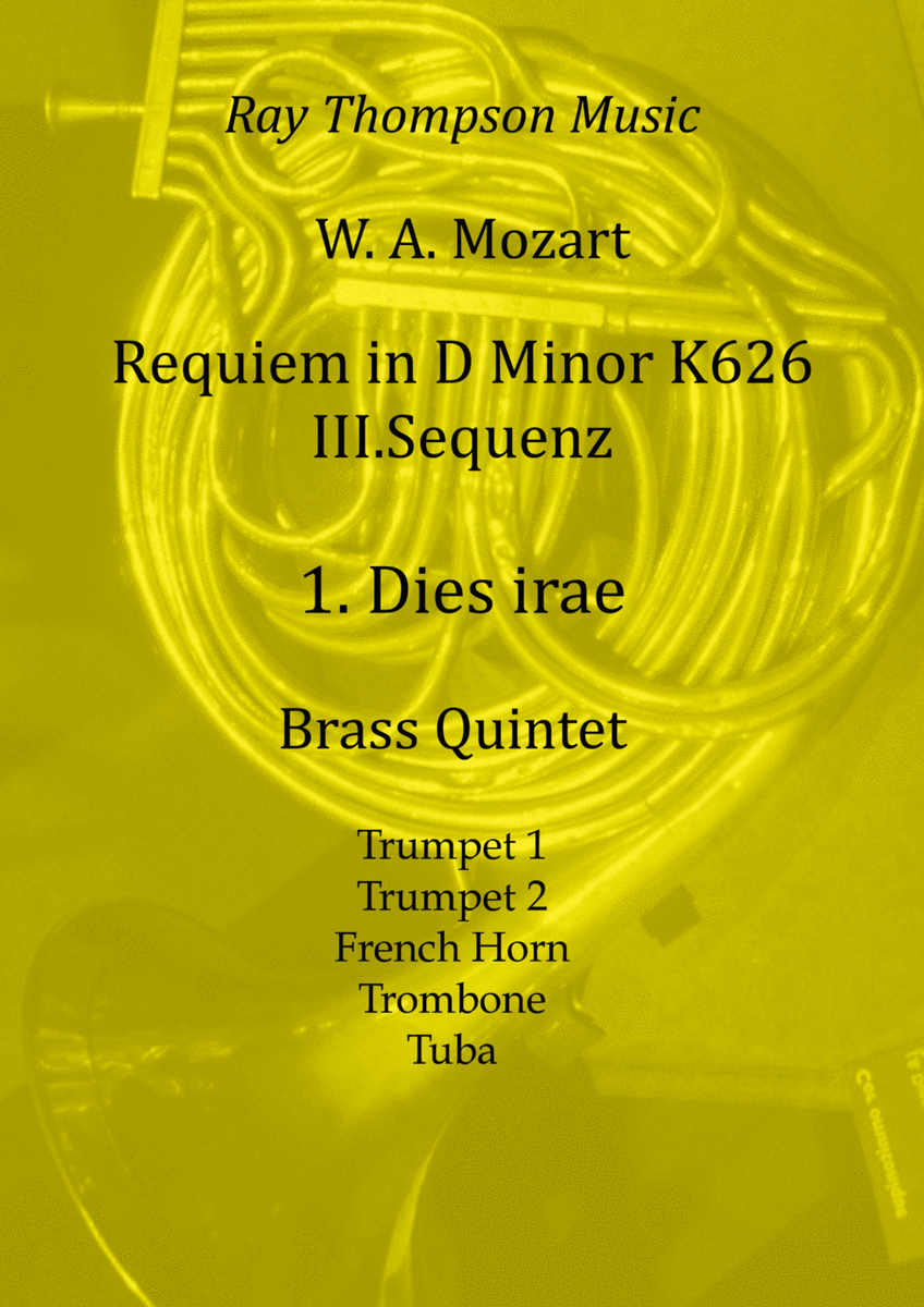 Mozart: Requiem in D minor K626 III.Sequenz No.1 Dies irae - brass quintet image number null