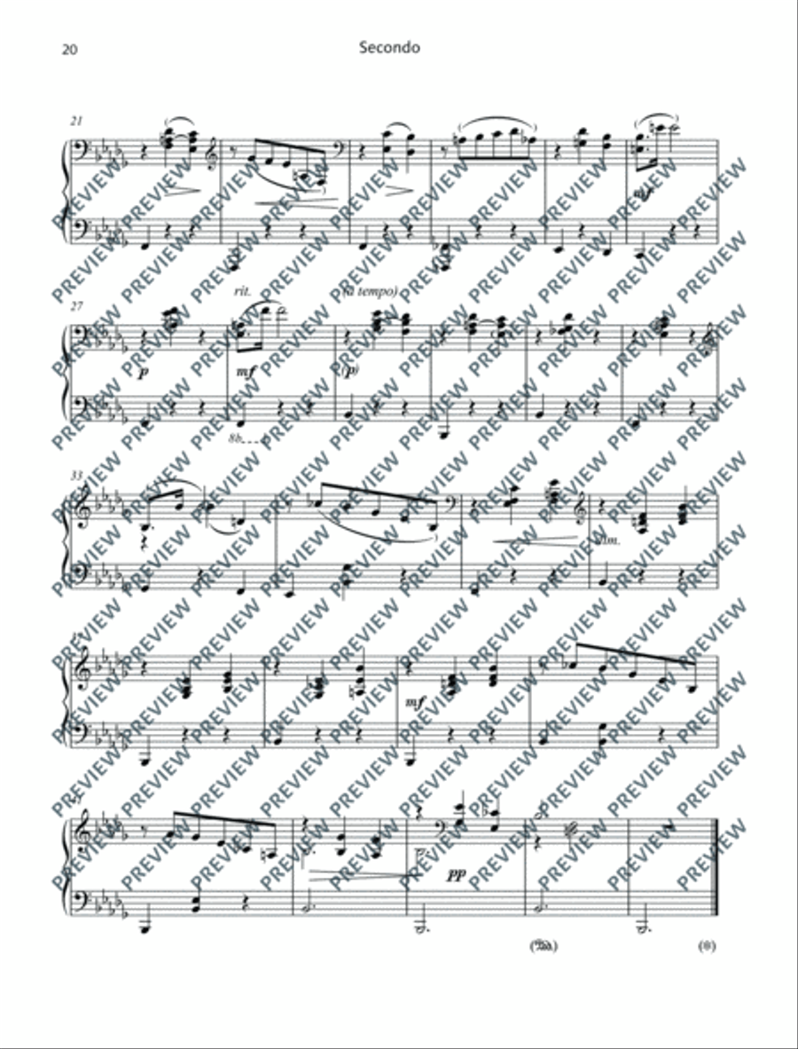 6 Waltzes 6 Waltzes Piano Duet scores gallery preview page 21
