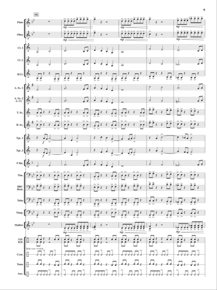 Renegade Dances Concert Band scores gallery preview page 9