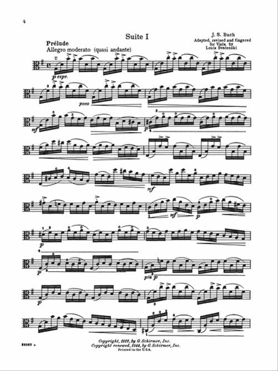 6 Suites Viola Solo scores gallery preview page 4