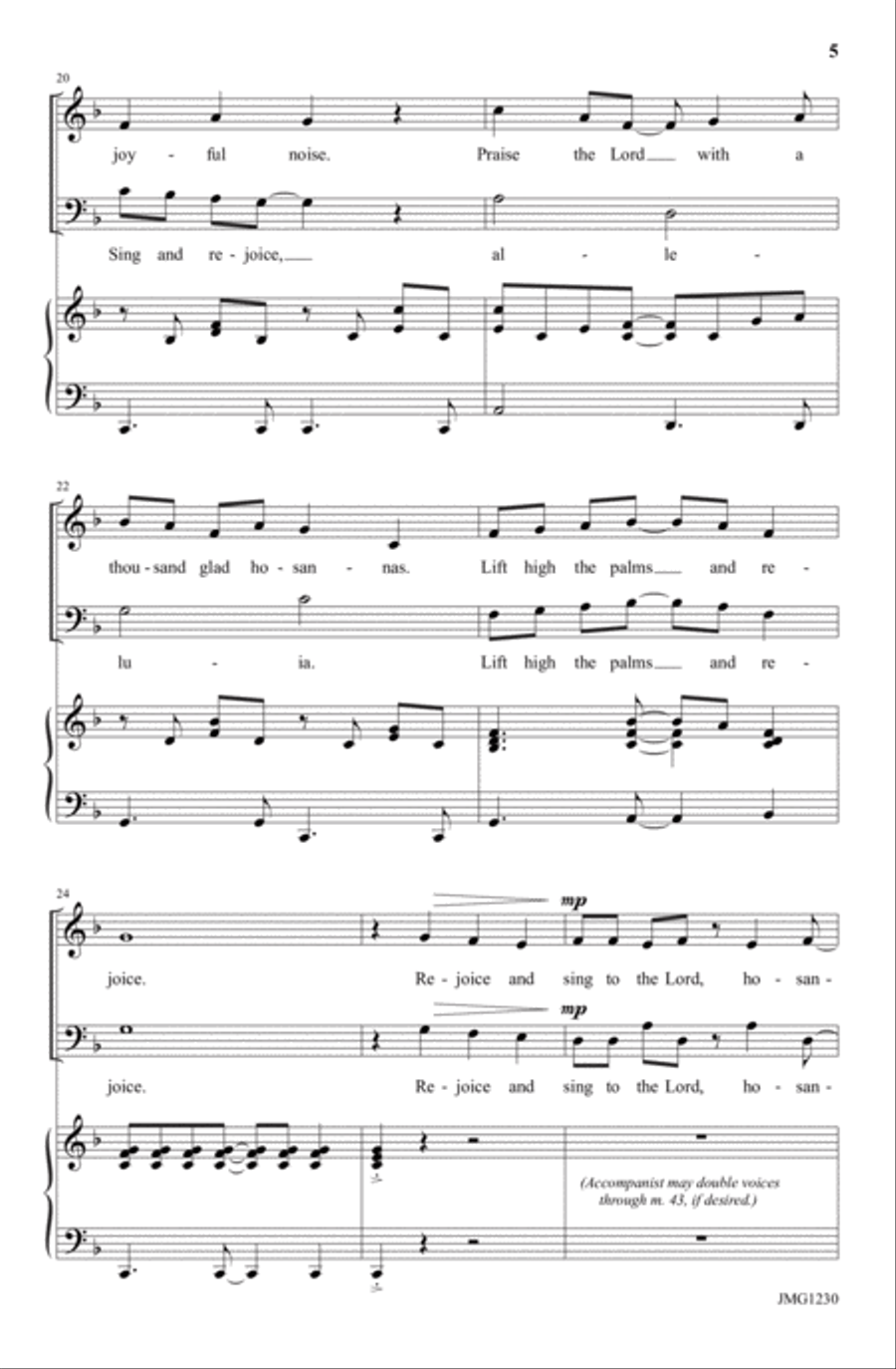 Lift High the Palms! Lift High the Palms! Choir scores gallery preview page 5