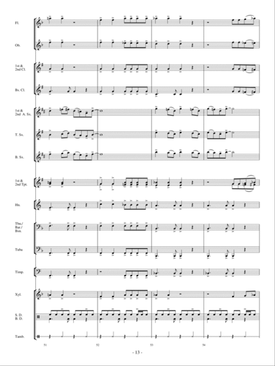 Sax Attack! Concert Band scores gallery preview page 12