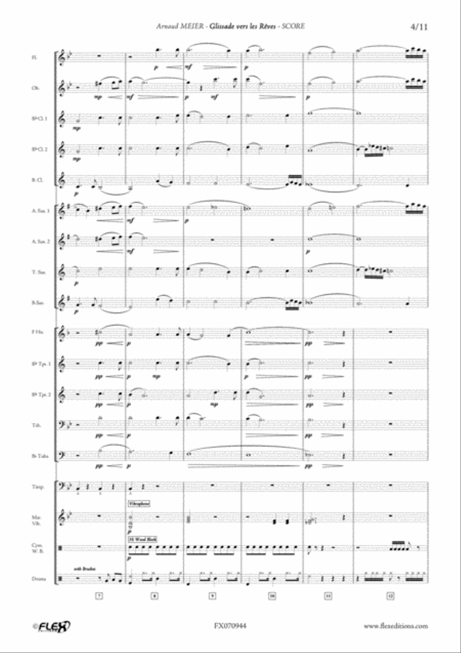 Glissades vers les reves Glissades vers les reves Concert Band scores gallery preview page 4