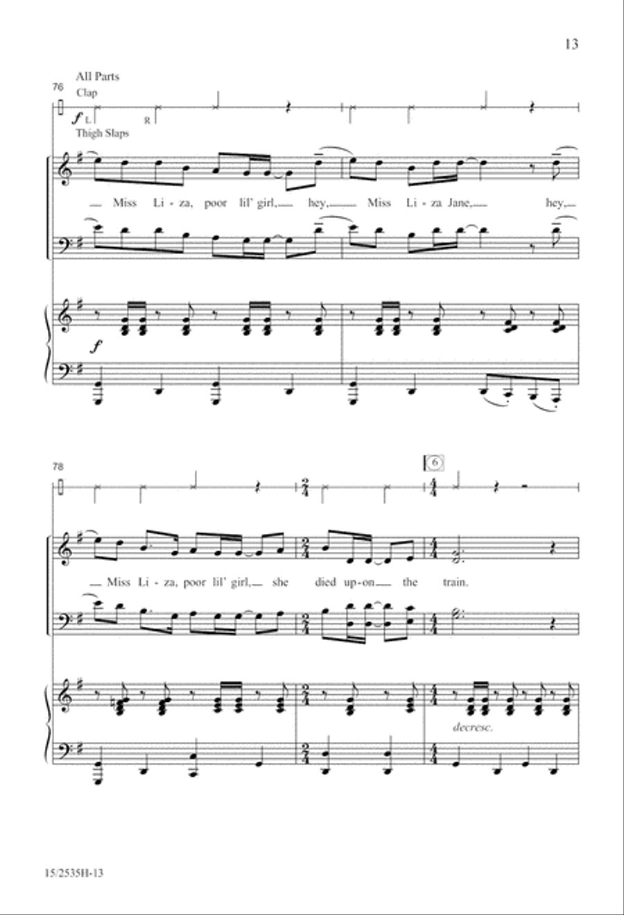 Folk Song Jubilee Folk Song Jubilee 4-Part scores gallery preview page 13