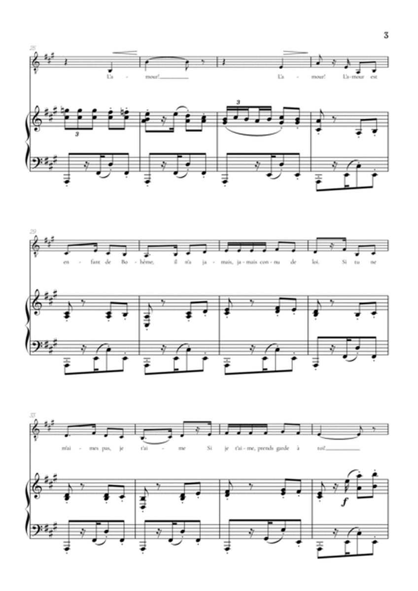 Bizet • Habanera from Carmen in A minor [Am] | tenor sheet music with piano accompaniment image number null