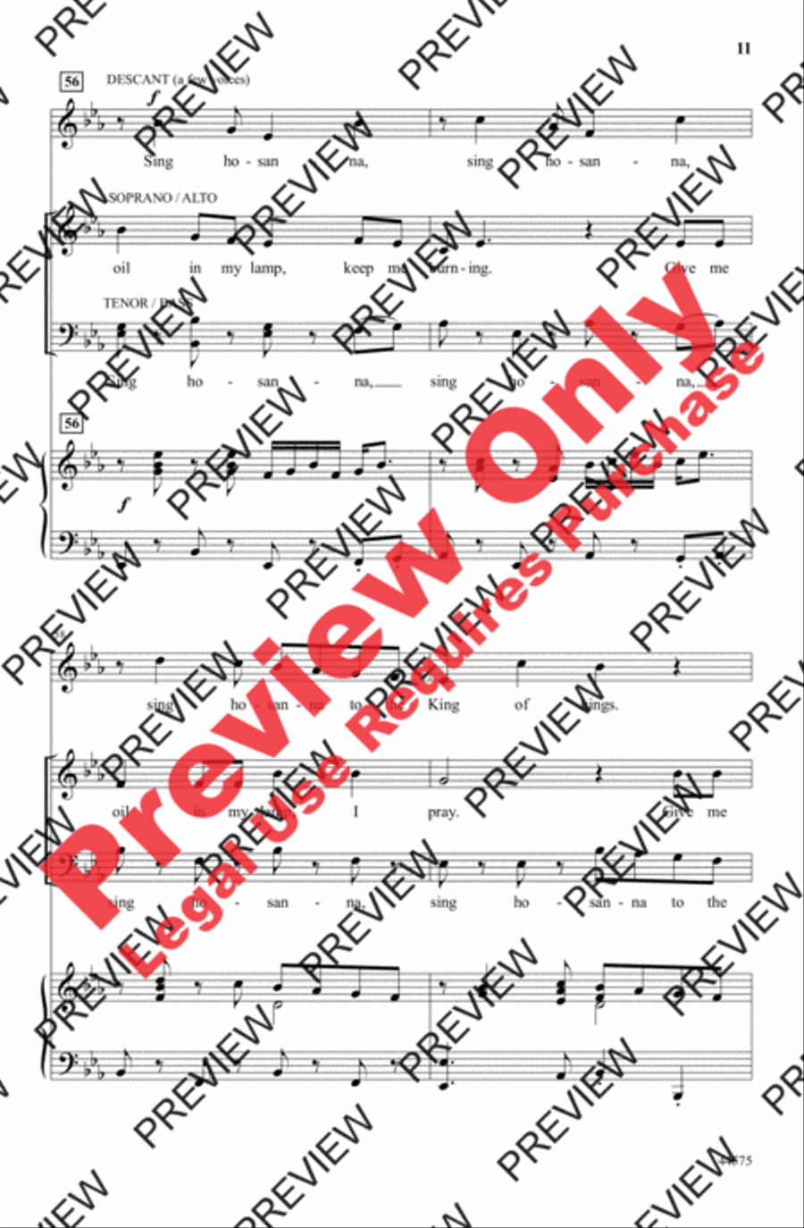 Give Me Oil in My Lamp Give Me Oil in My Lamp 4-Part scores gallery preview page 11
