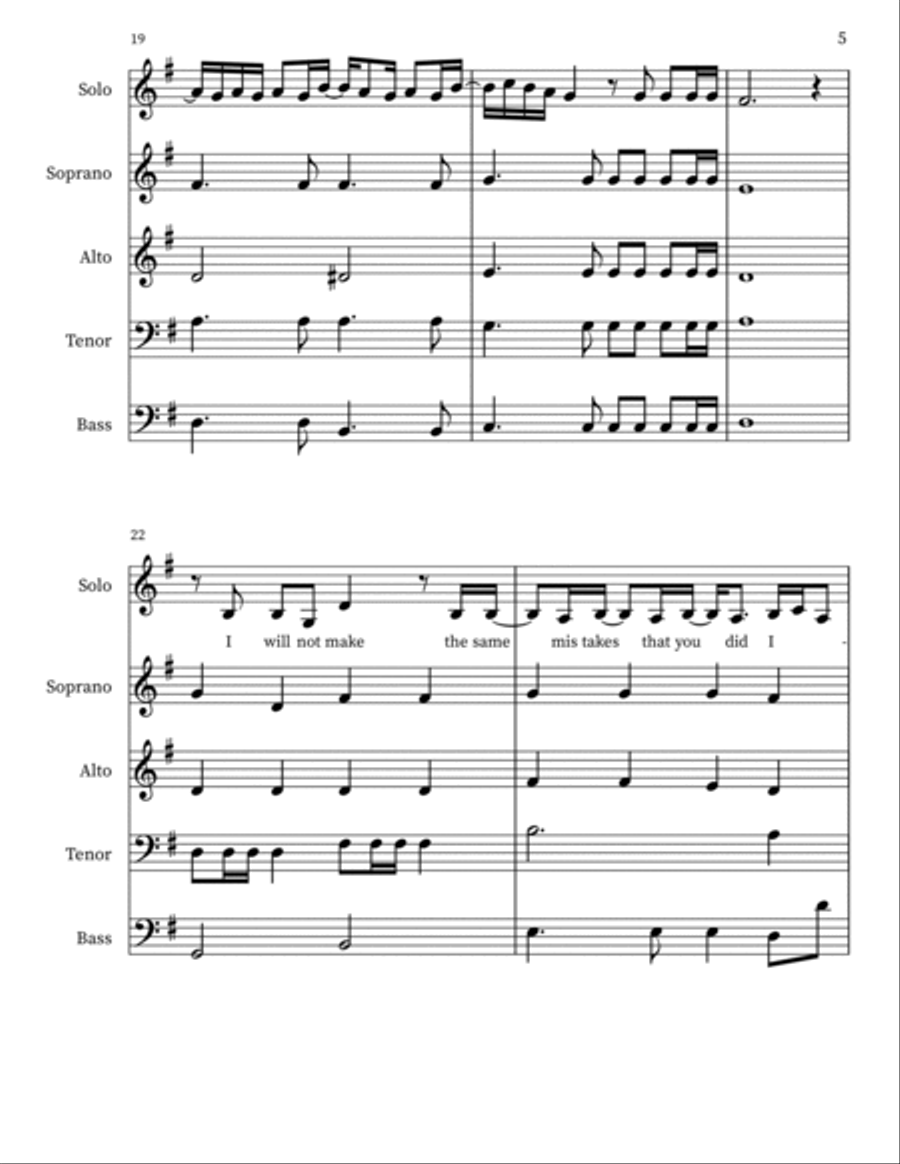 Because Of You Because Of You 4-Part scores gallery preview page 5