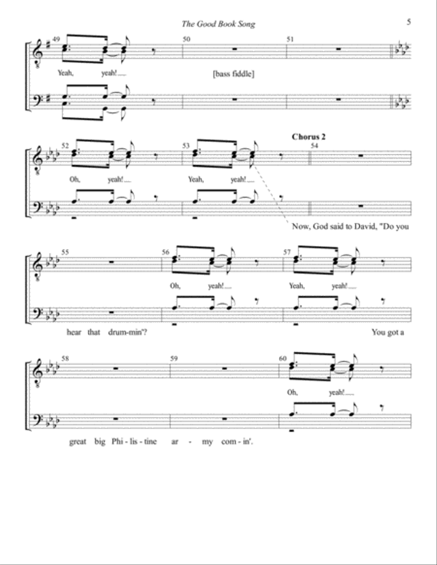 The Good Book Song TTBB scores gallery preview page 5
