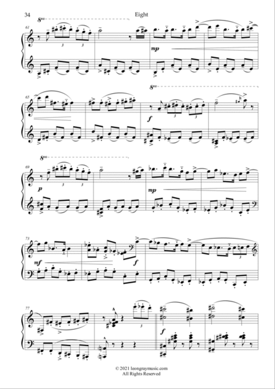 Traveller's Joy, On Russet Floors (No. 8), Leon Gray Piano Solo scores gallery preview page 5
