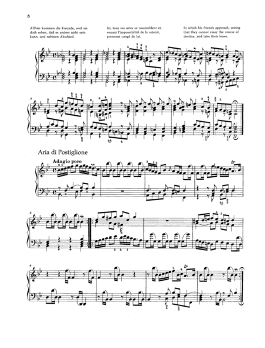 Capriccio B-flat major, BWV 992 Piano Solo scores gallery preview page 4