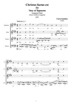 Christus factus est - Choir SATB a cappella