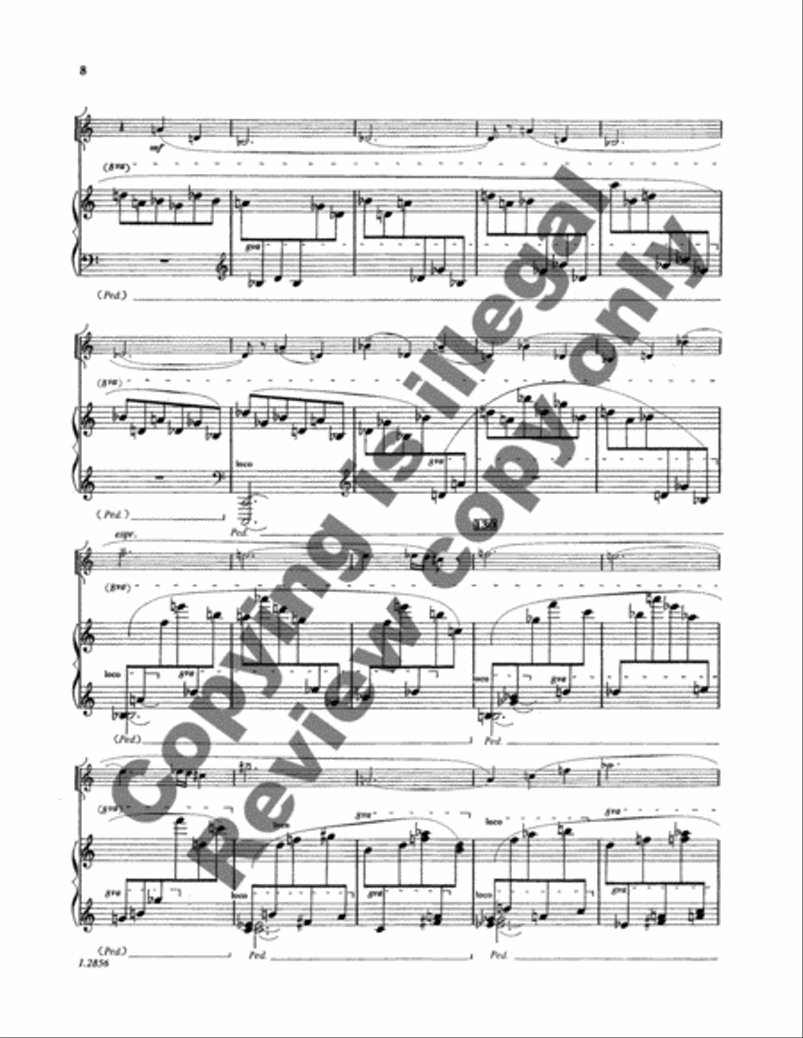 Movement for Clarinet and Piano Clarinet Solo scores gallery preview page 6