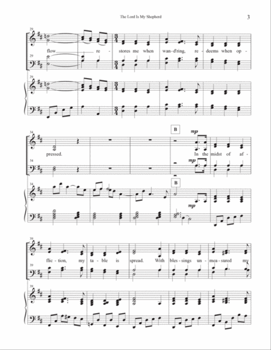 The Lord Is My Shepherd The Lord Is My Shepherd 4-Part scores gallery preview page 3