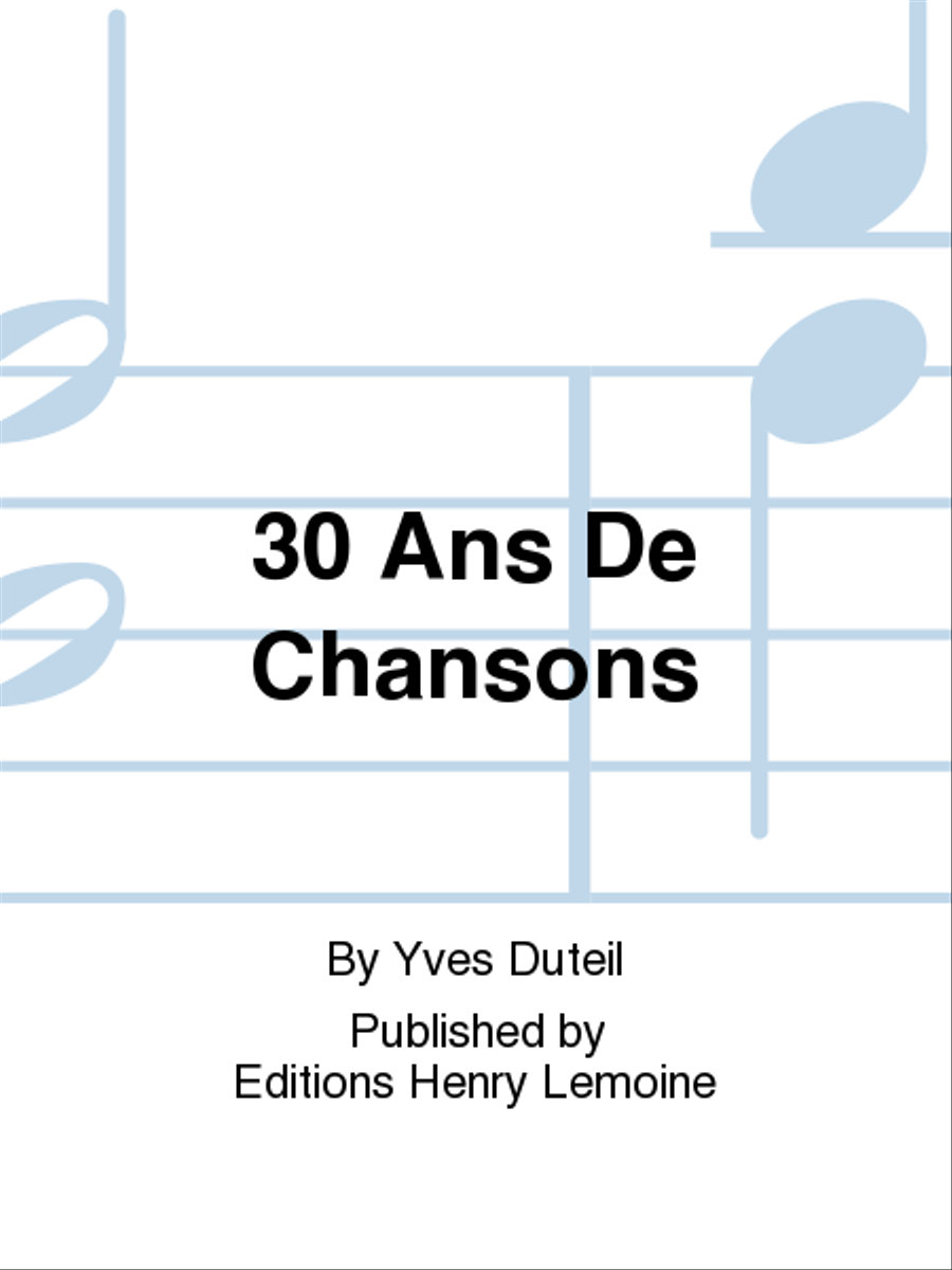 30 Ans De Chansons CD scores gallery preview page 1