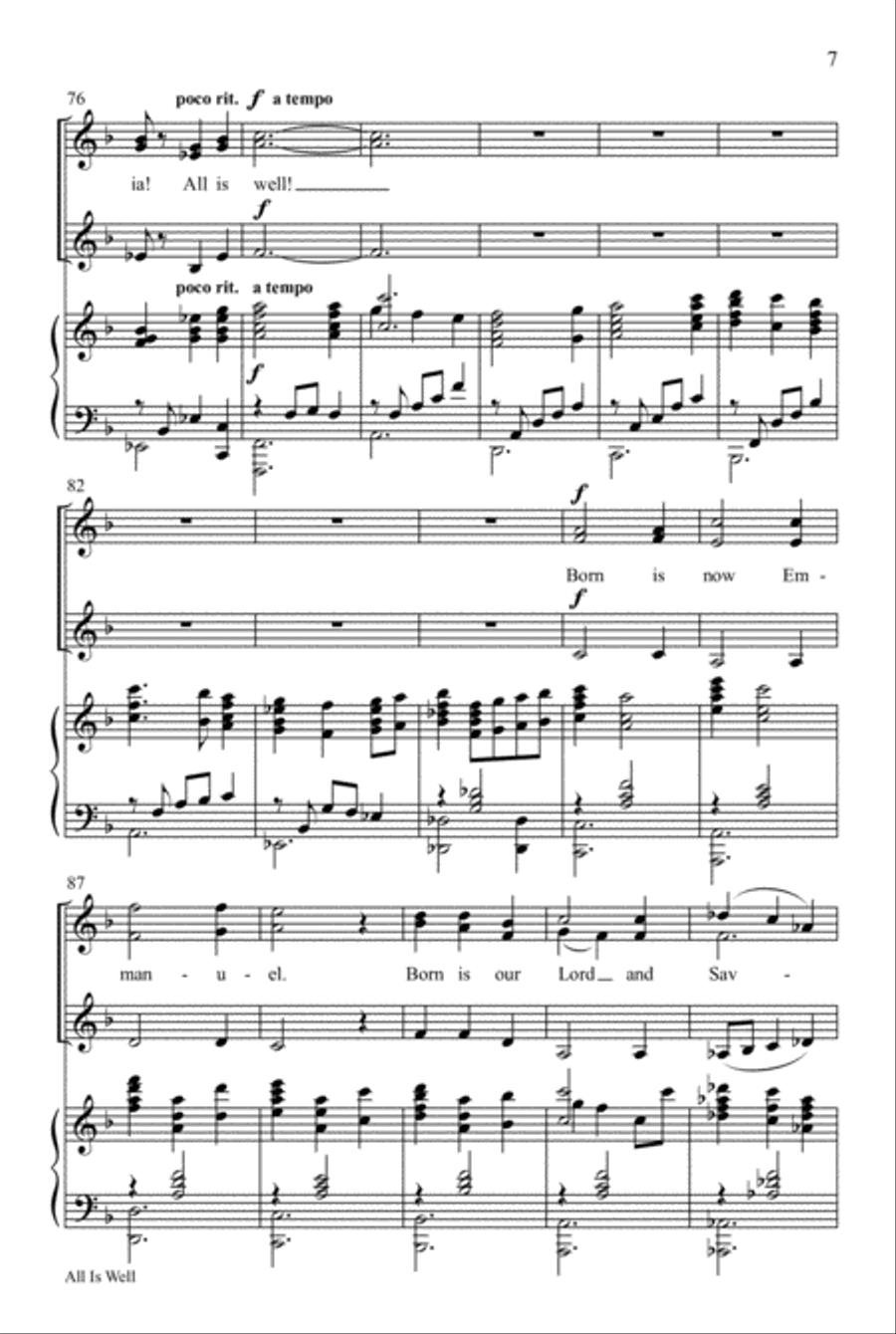 All Is Well All Is Well SSA scores gallery preview page 8
