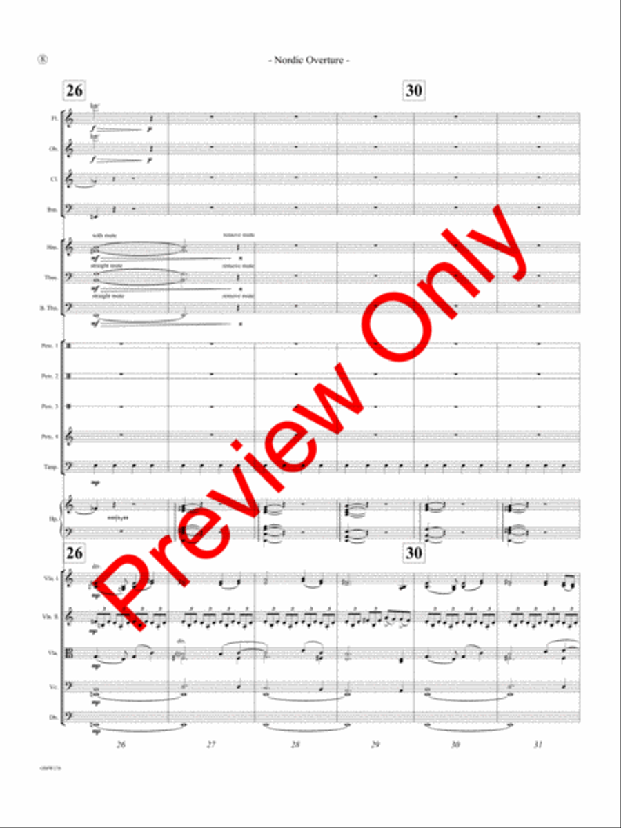 Nordic Overture Full Orchestra scores gallery preview page 9