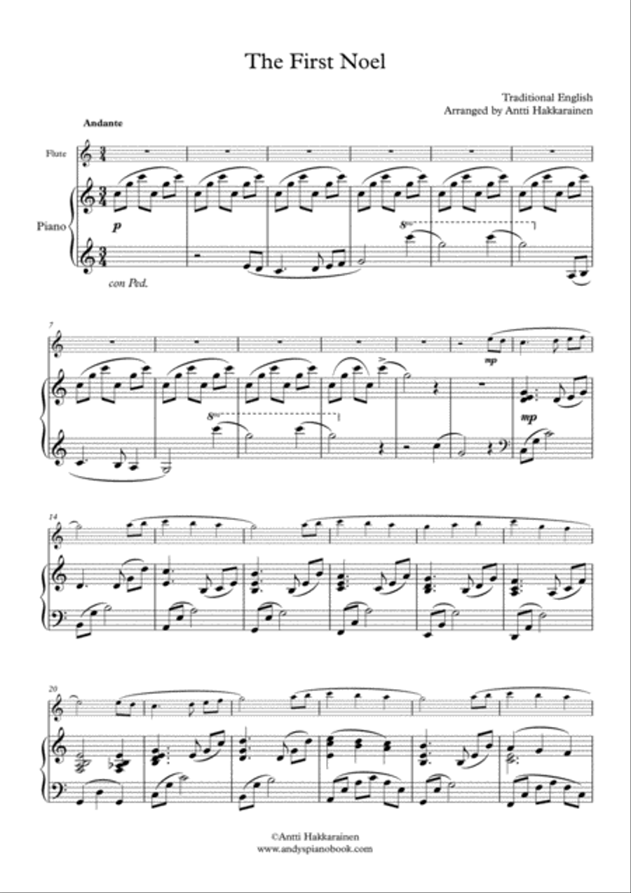 The First Noel - Flute & Piano Flute Solo scores gallery preview page 2