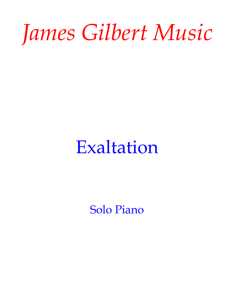 Exaltation Piano Solo scores gallery preview page 1