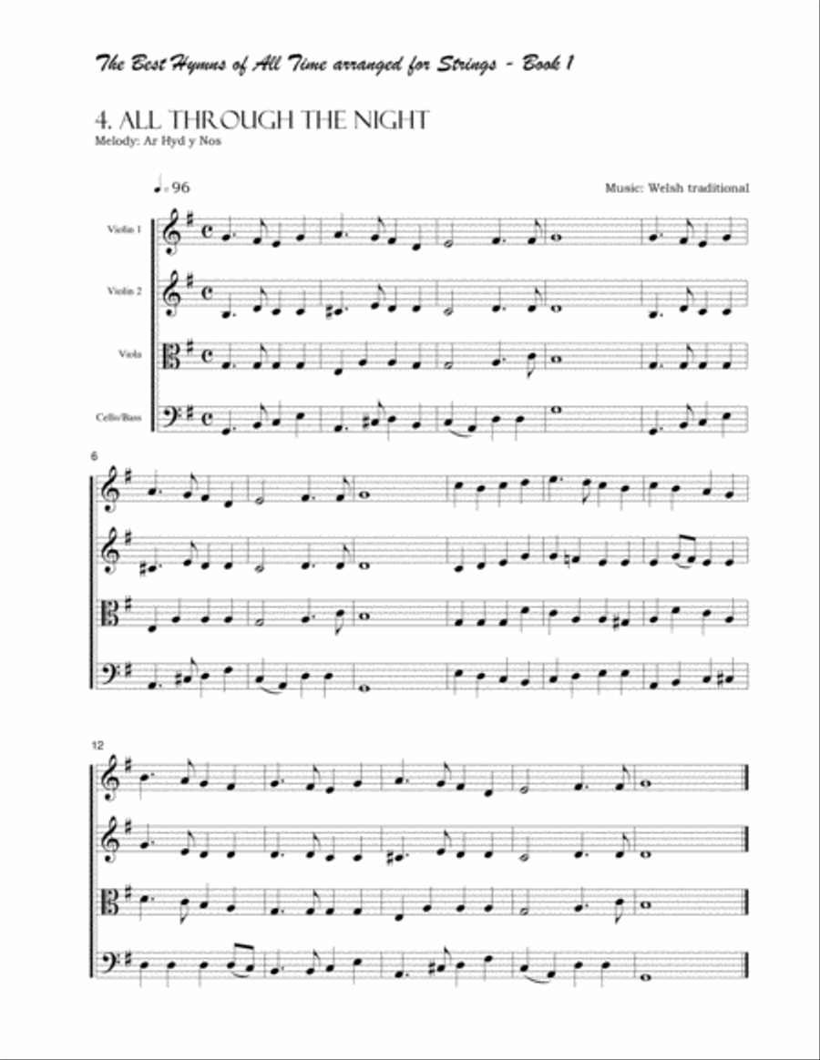 The Best Hymns of All Time (for Strings) Book 1 String Orchestra scores gallery preview page 6