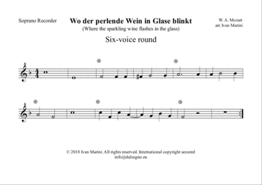 Wo der perlende Wein... (Mozart) - Every combination of Winds Concert Band scores gallery preview page 3