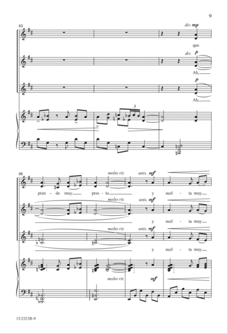 No puedo apartarme (I can't give up) SSA scores gallery preview page 9