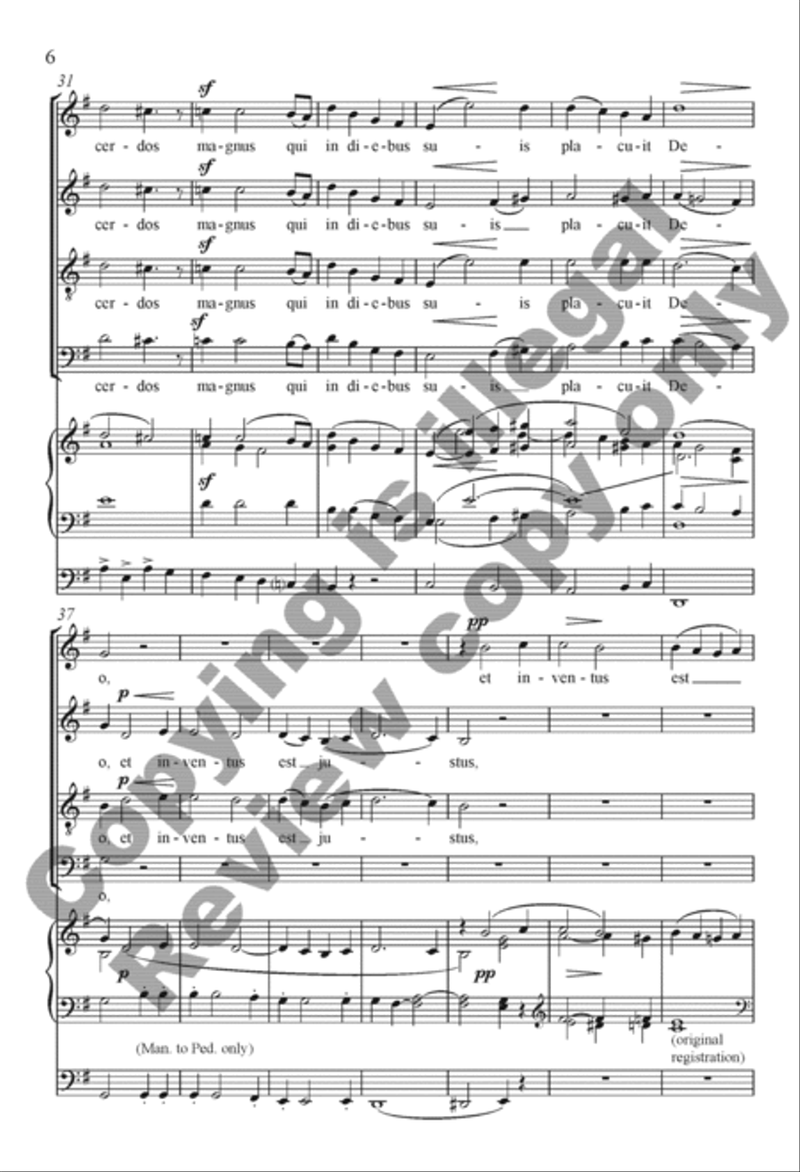 Ecce sacerdos magnus 4-Part scores gallery preview page 11