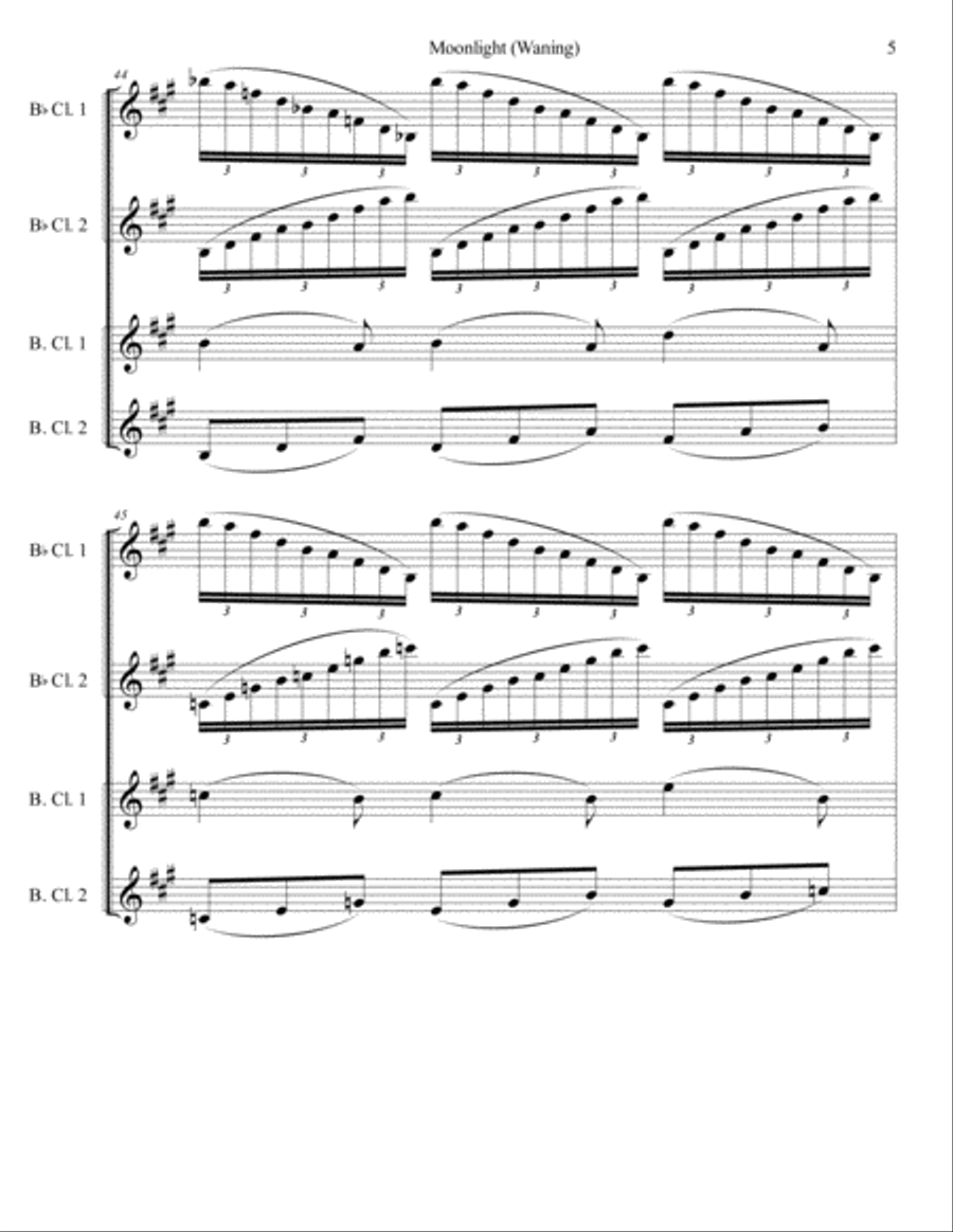 Moonlight (Waning) Moonlight (Waning) Woodwind Quartet scores gallery preview page 5