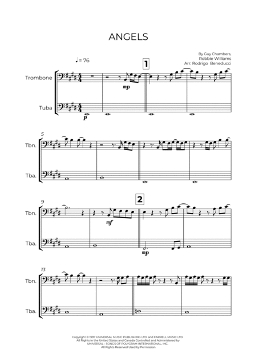 Angels Brass Duet scores gallery preview page 2