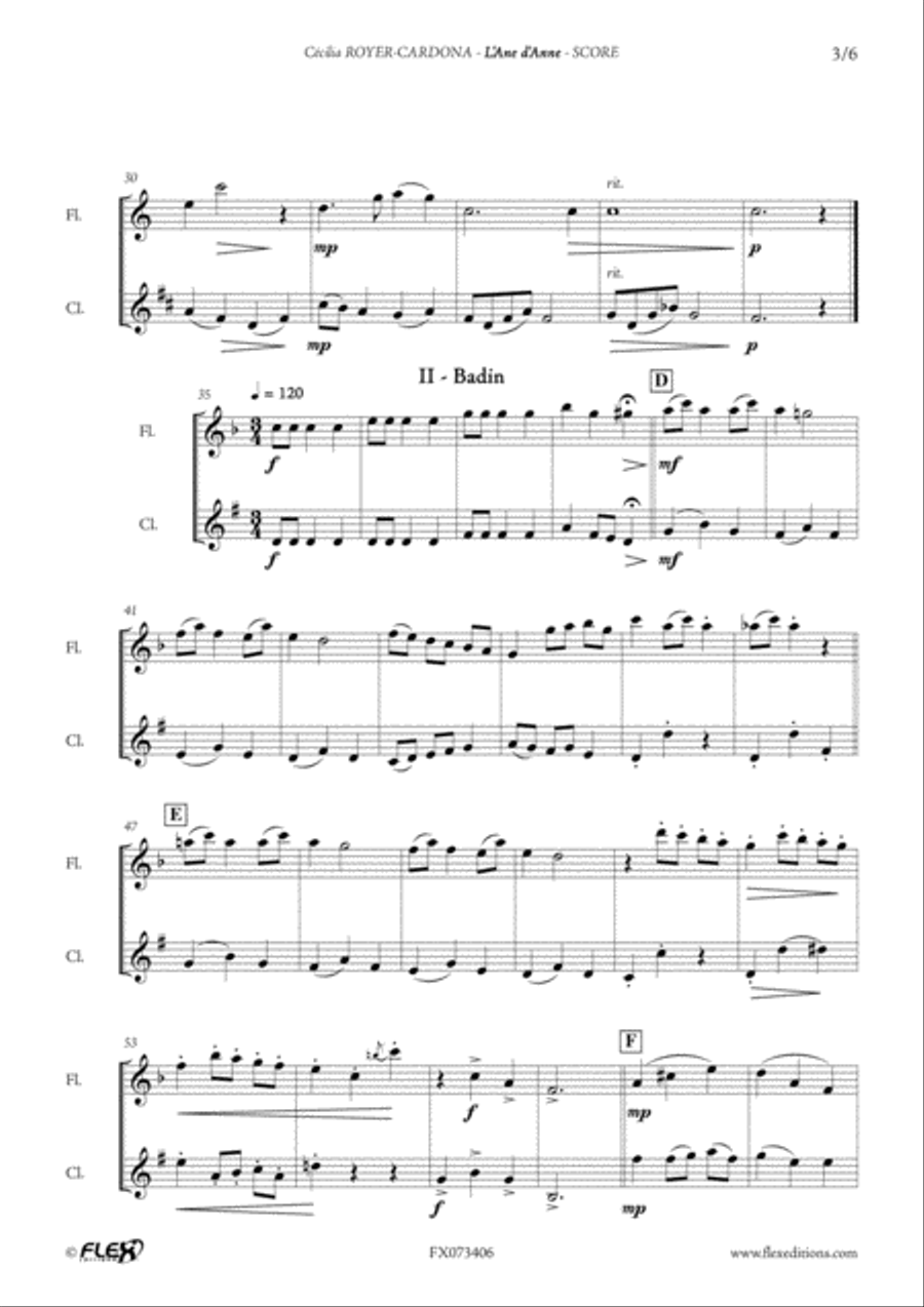 L'Ane d'Anne Clarinet scores gallery preview page 3
