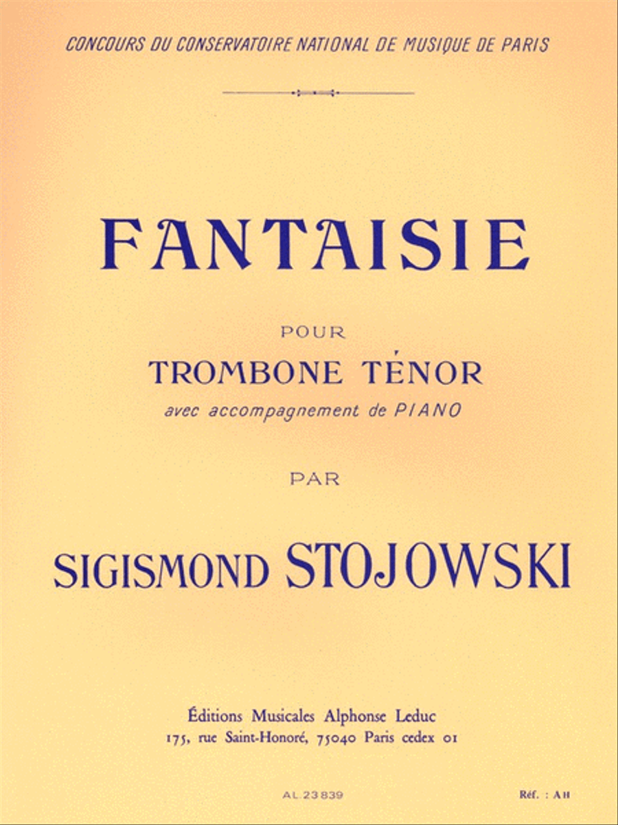 Fantasy, Op. 38 (bass Trombone And Piano) Bass Trombone scores gallery preview page 1