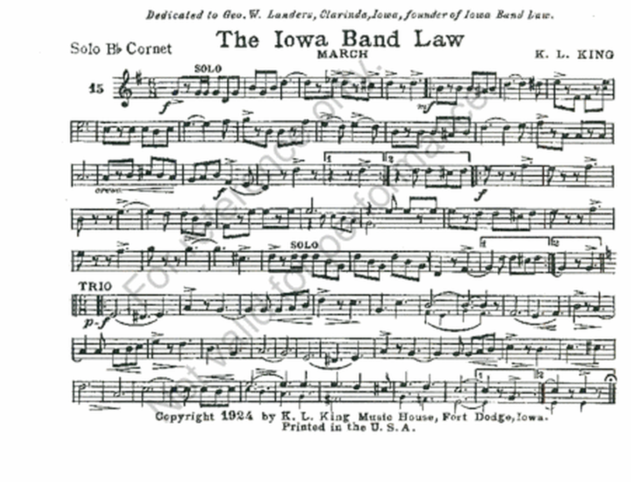 The Iowa Band Law