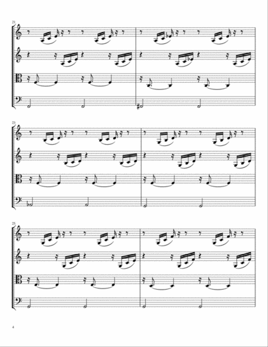 Bach C Major Prelude from Well-Tempered Clavier for String Quartet Bach C Major Prelude from Well-Tempered Clavier for String Quartet String Quartet scores gallery preview page 4