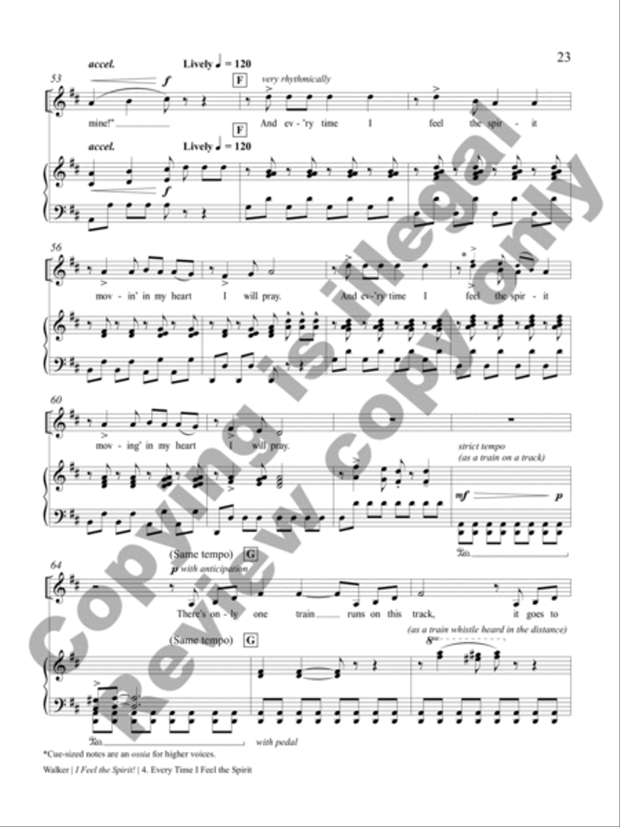 I Feel the Spirit (Piano/Vocal Score) Cello scores gallery preview page 15