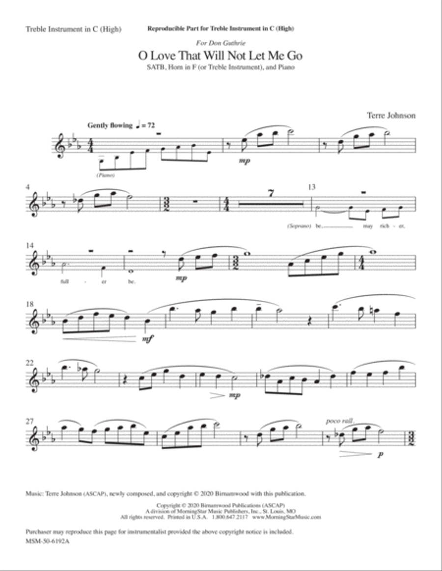 O Love That Will Not Let Me Go Choir scores gallery preview page 3