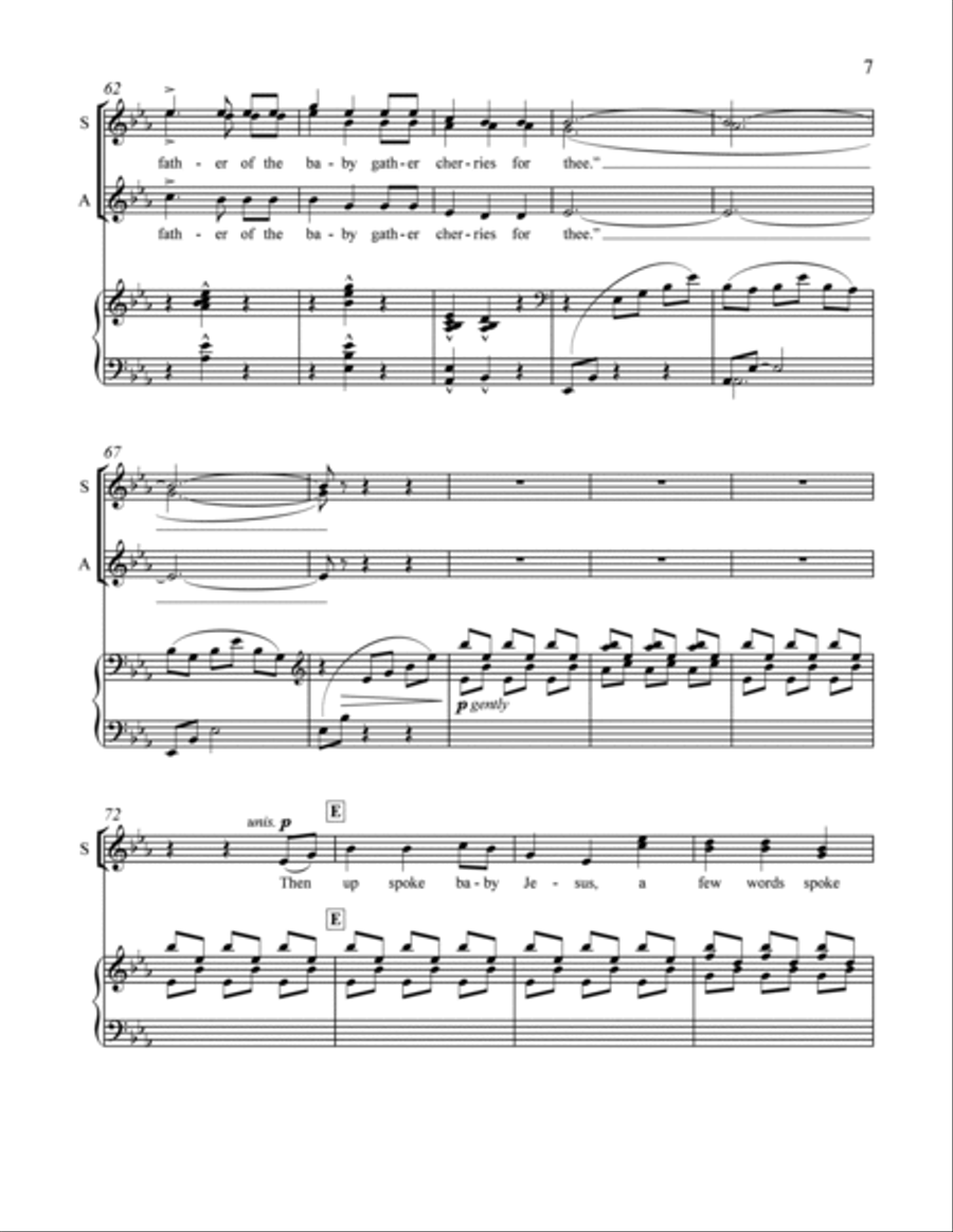 Appalachian Carols: 2. The Cherry Tree Carol SSAA scores gallery preview page 6