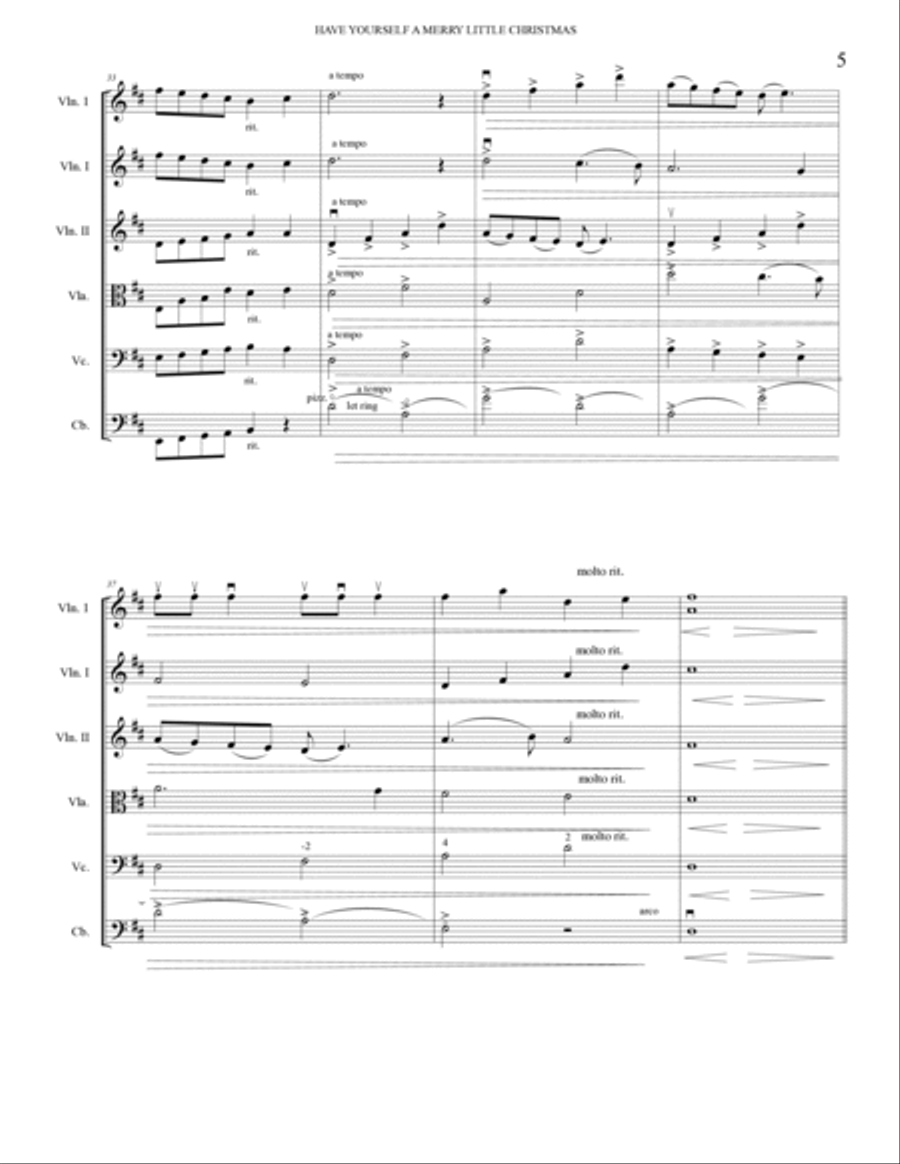Have Yourself A Merry Little Christmas Chamber Music scores gallery preview page 5