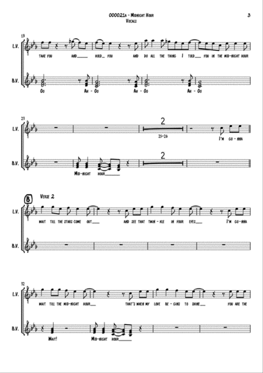 In The Midnight Hour Voice Solo scores gallery preview page 3