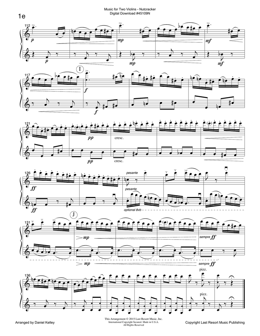 The Nutcracker for Violin Duet - Music for Two Violins String Orchestra scores gallery preview page 6