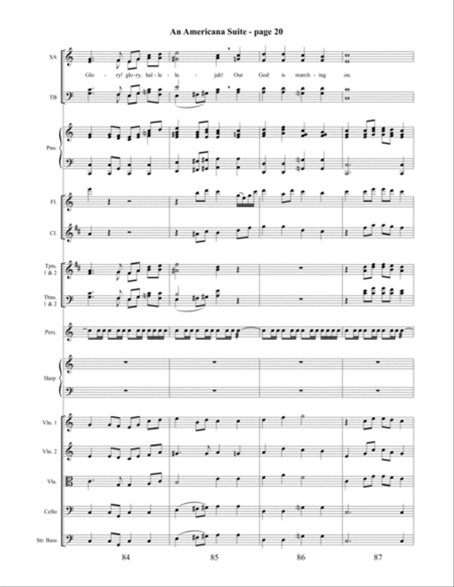 An Americana Suite 4-Part scores gallery preview page 21