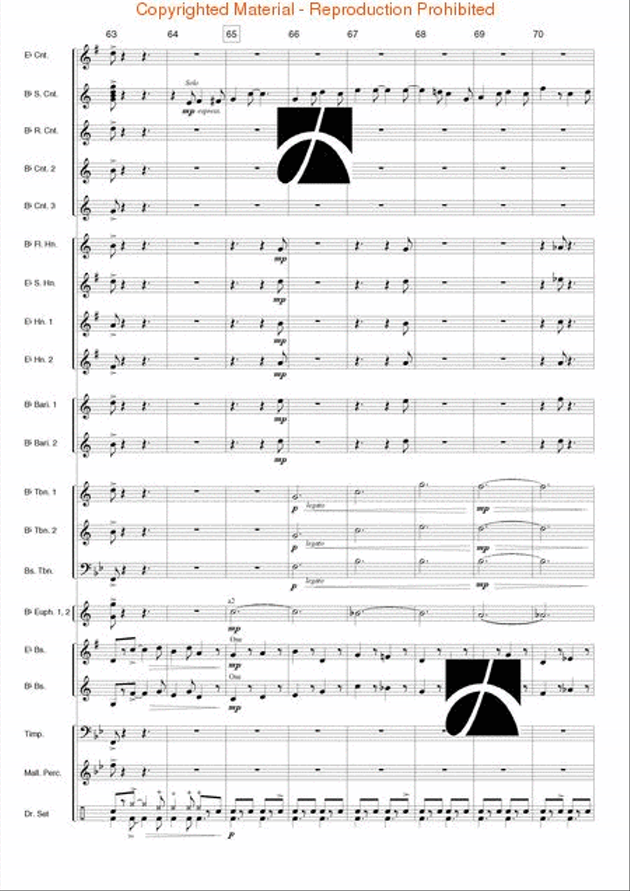Marching Blues Marching Blues Concert Band scores gallery preview page 10