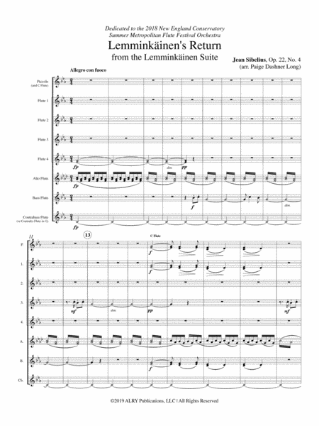 Lemminkainen's Return for Flute Choir