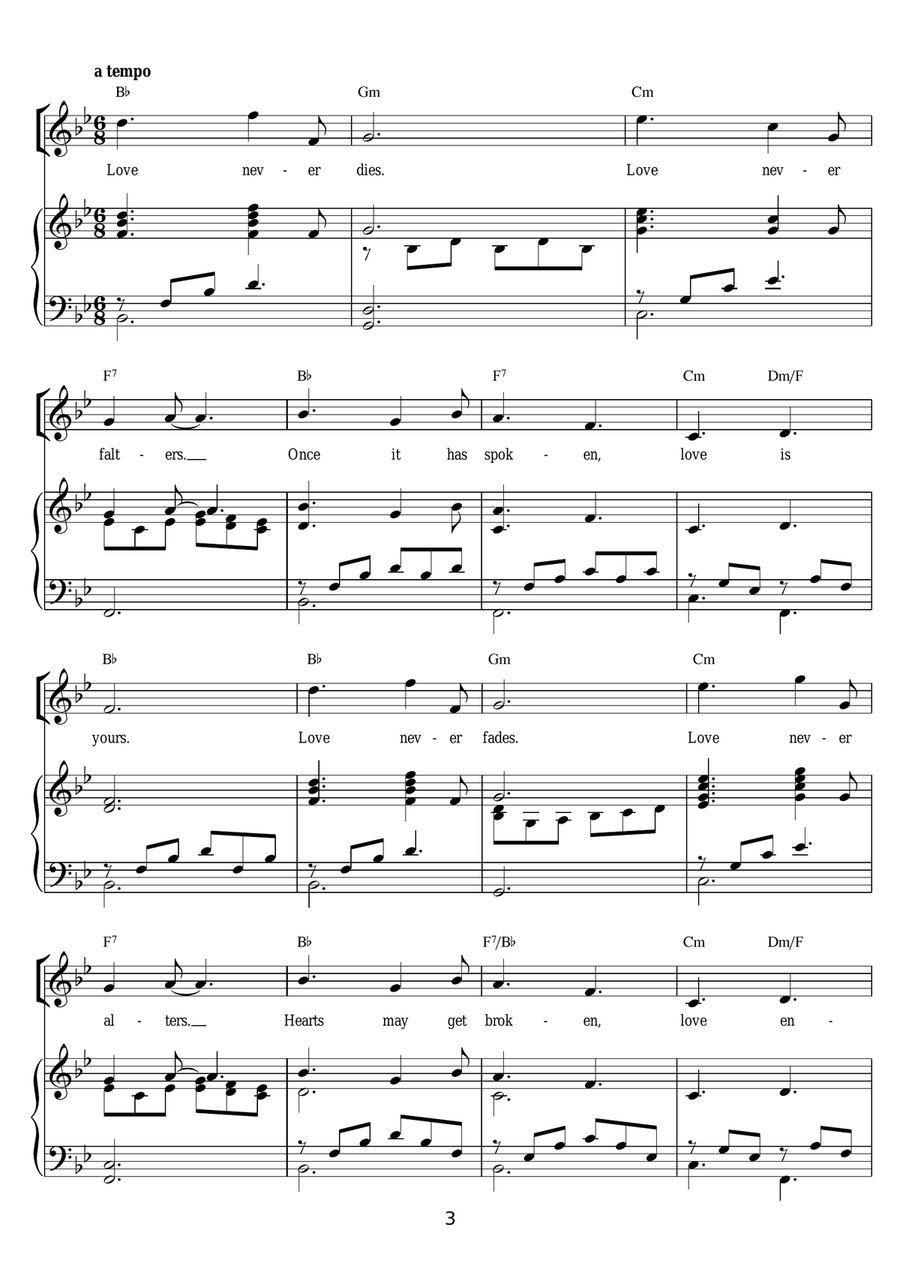 Love Never Dies Guitar scores gallery preview page 3