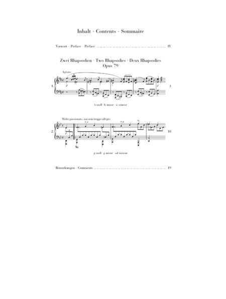 Two Rhapsodies Op. 79 Revised
