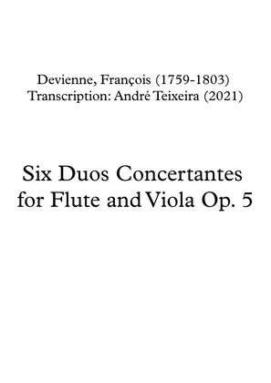 Book cover for Six Duos Concertantes for Flute and Viola - Flute part