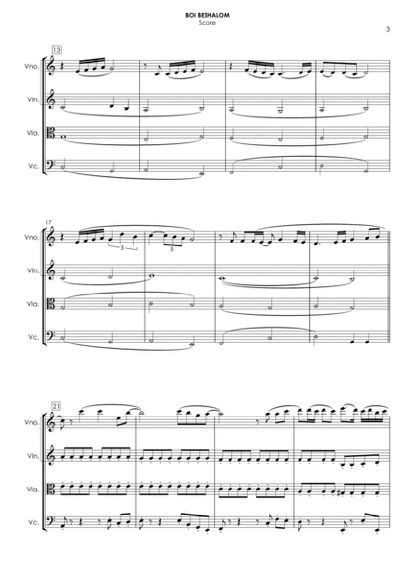 Boi Beshalom (for string quartet) image number null