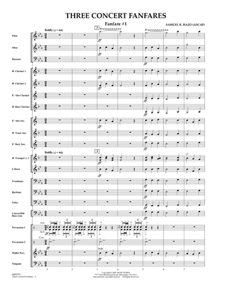 Three Concert Fanfares - Full Score